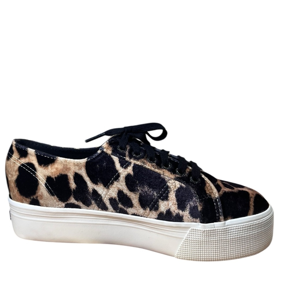 Superga Leopard Velvet Platform Sneakers Women’s 9.5 Animal Print Low Top - Picture 6 of 11